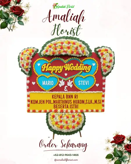 Papan Bunga Pernikahan Pengadang